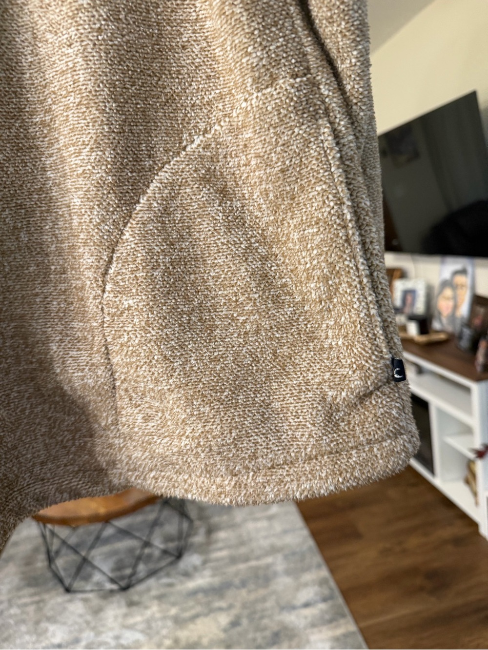 Eddie Bauer Cream Sherpa Fleece Pullover - Picture 4 of 5
